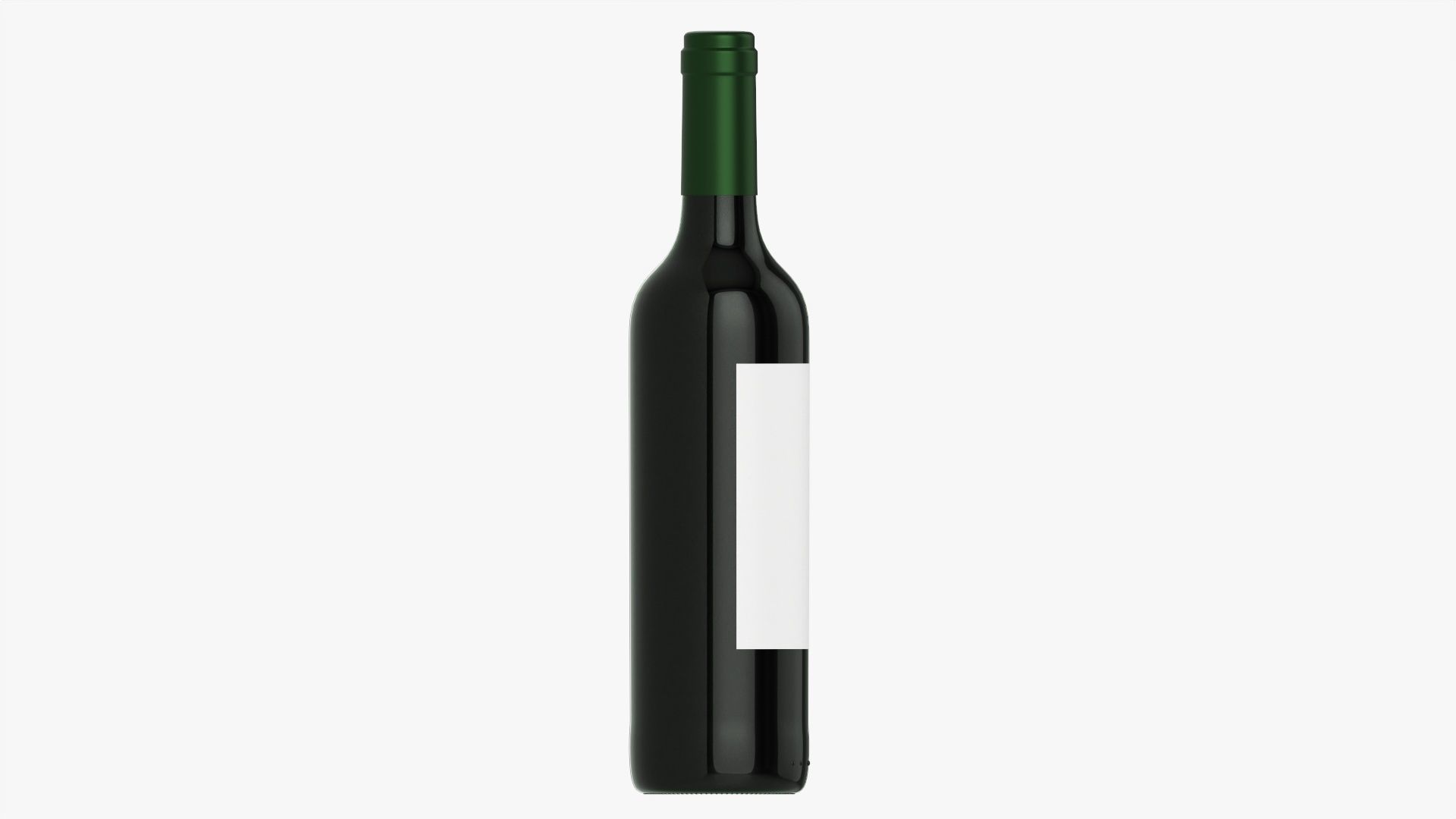 Wine bottle mockup 05 Red 3D model_4