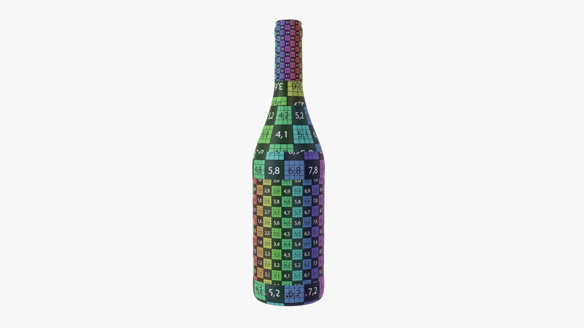 Wine bottle mockup 07 3D model_7
