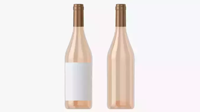 Wine bottle mockup 07 3D model