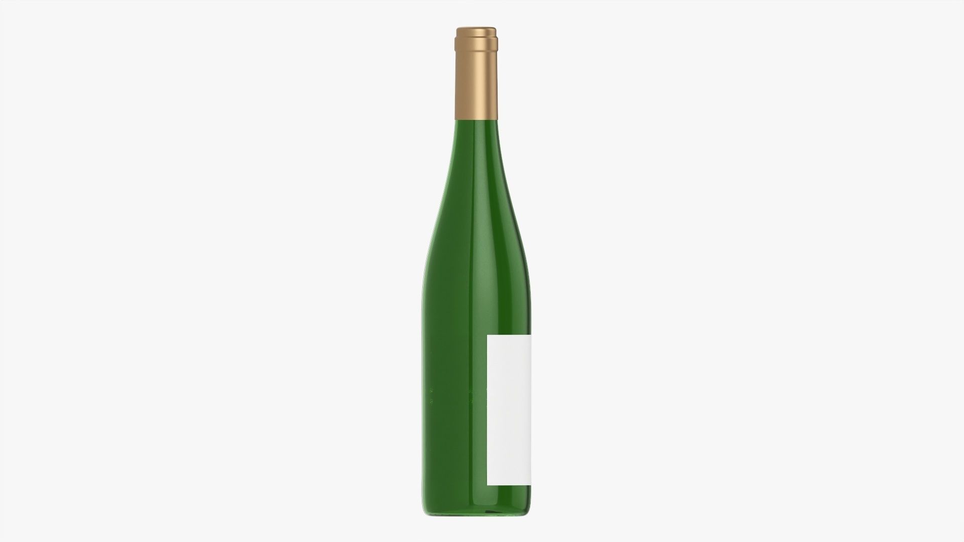 Wine bottle mockup 10 3D model_4