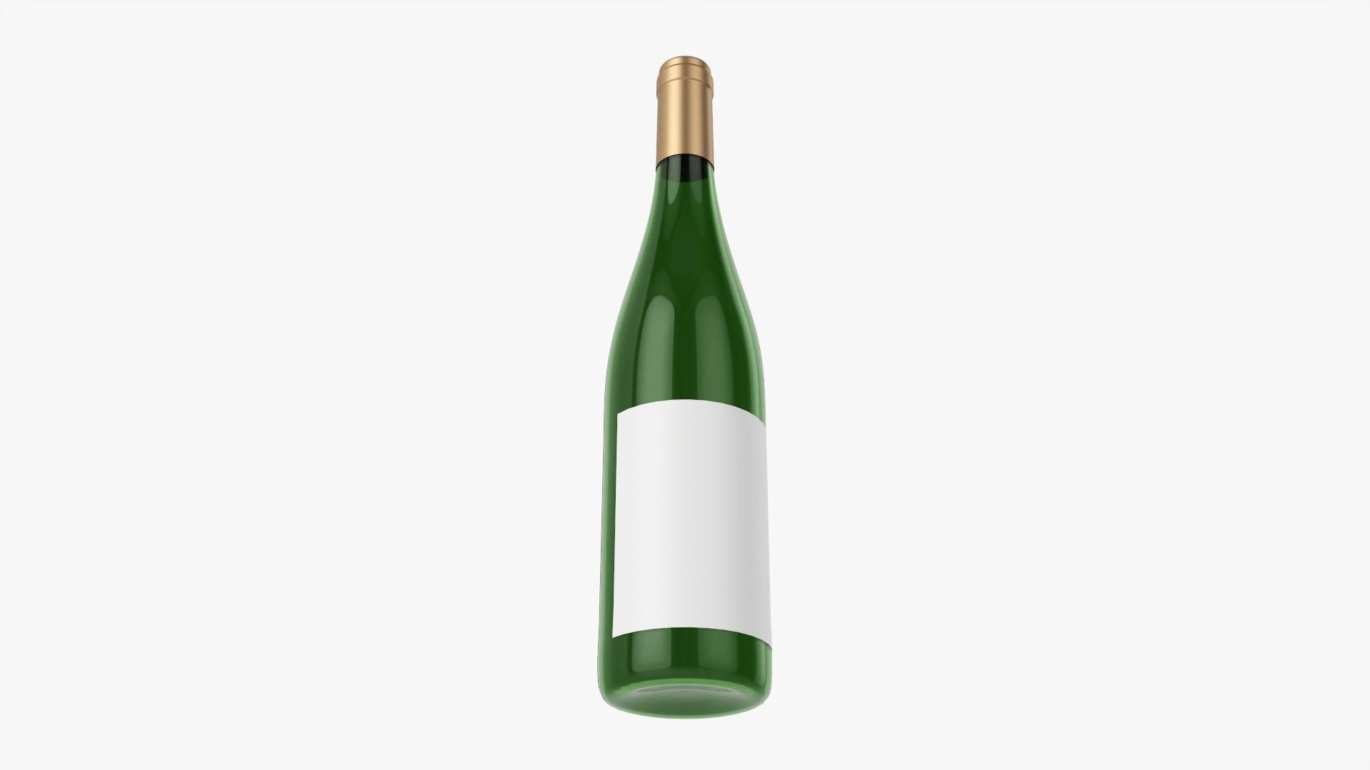 Wine bottle mockup 10 3D model_2