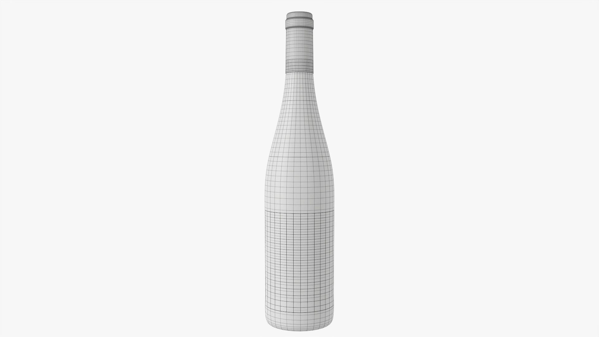 Wine bottle mockup 10 3D model_6