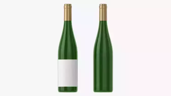 Wine bottle mockup 10 3D model