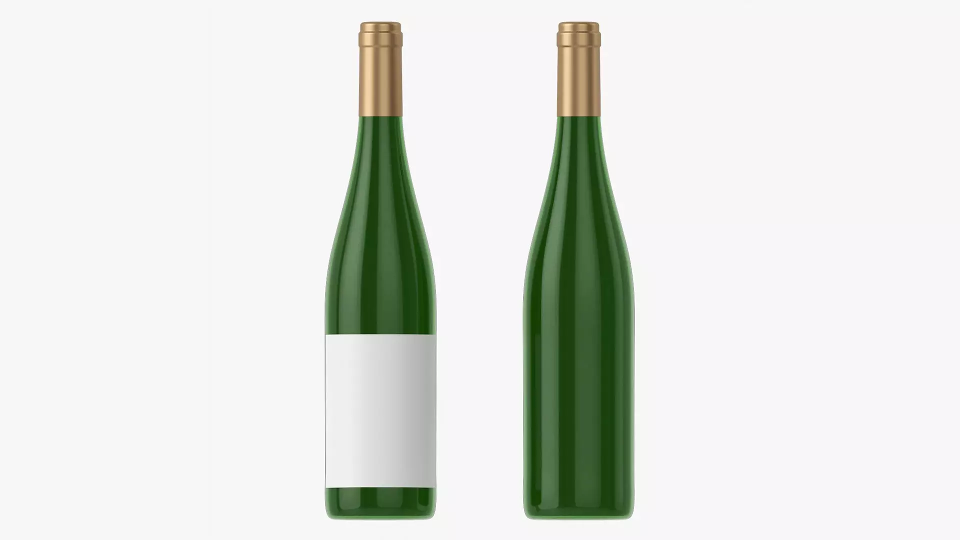 Wine bottle mockup 10 3D model_0