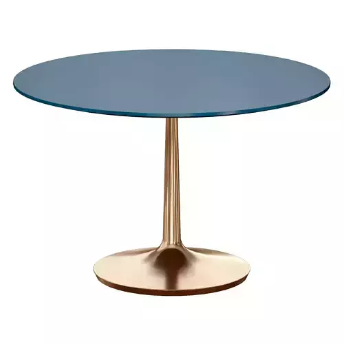 Nero 48 Blue Lacquer Dining Table with Brass Base 3D model Nero 48 Blue Lacquer Dining Table with Brass Base 3D model
