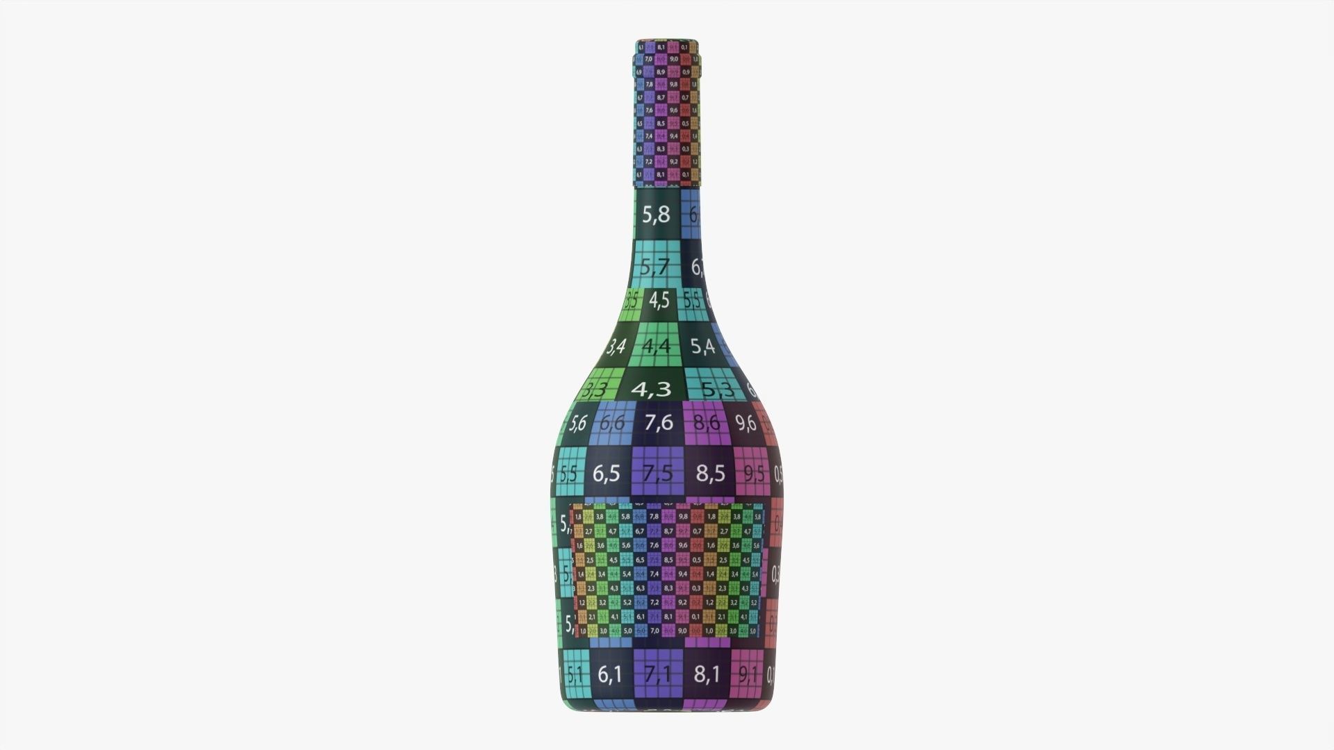 Wine bottle mockup 12 3D model_7