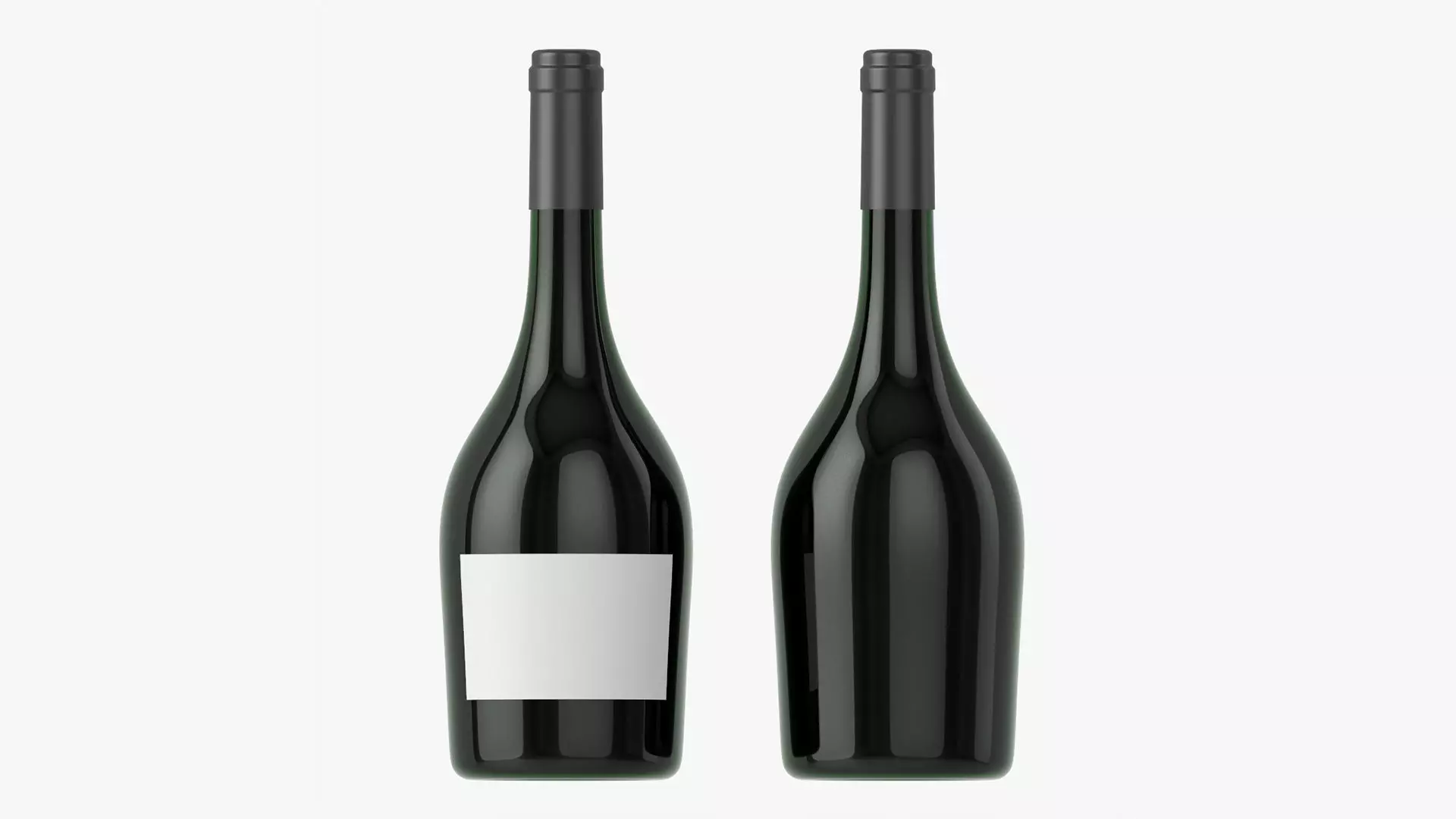 Wine bottle mockup 12 3D model_0