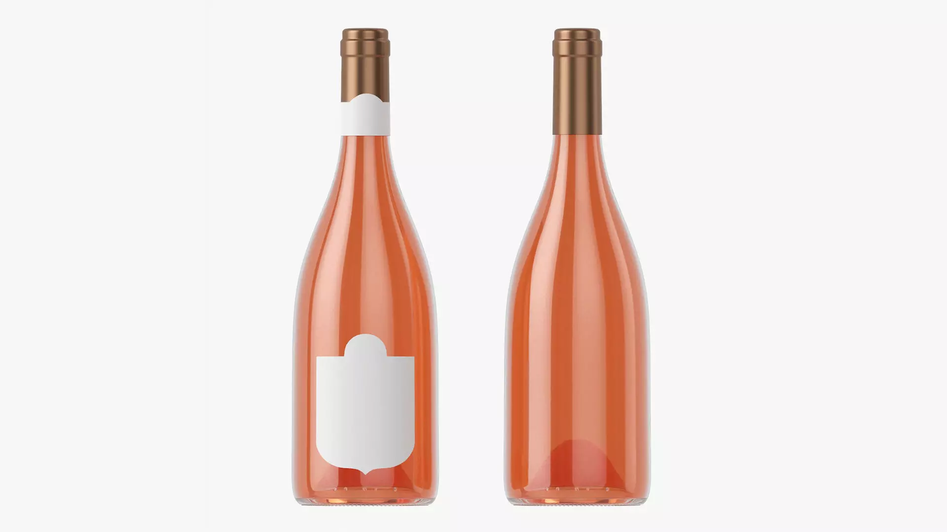 Wine bottle mockup 13 3D model_0