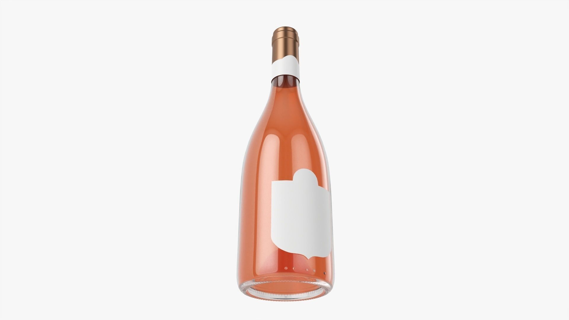 Wine bottle mockup 13 3D model_2