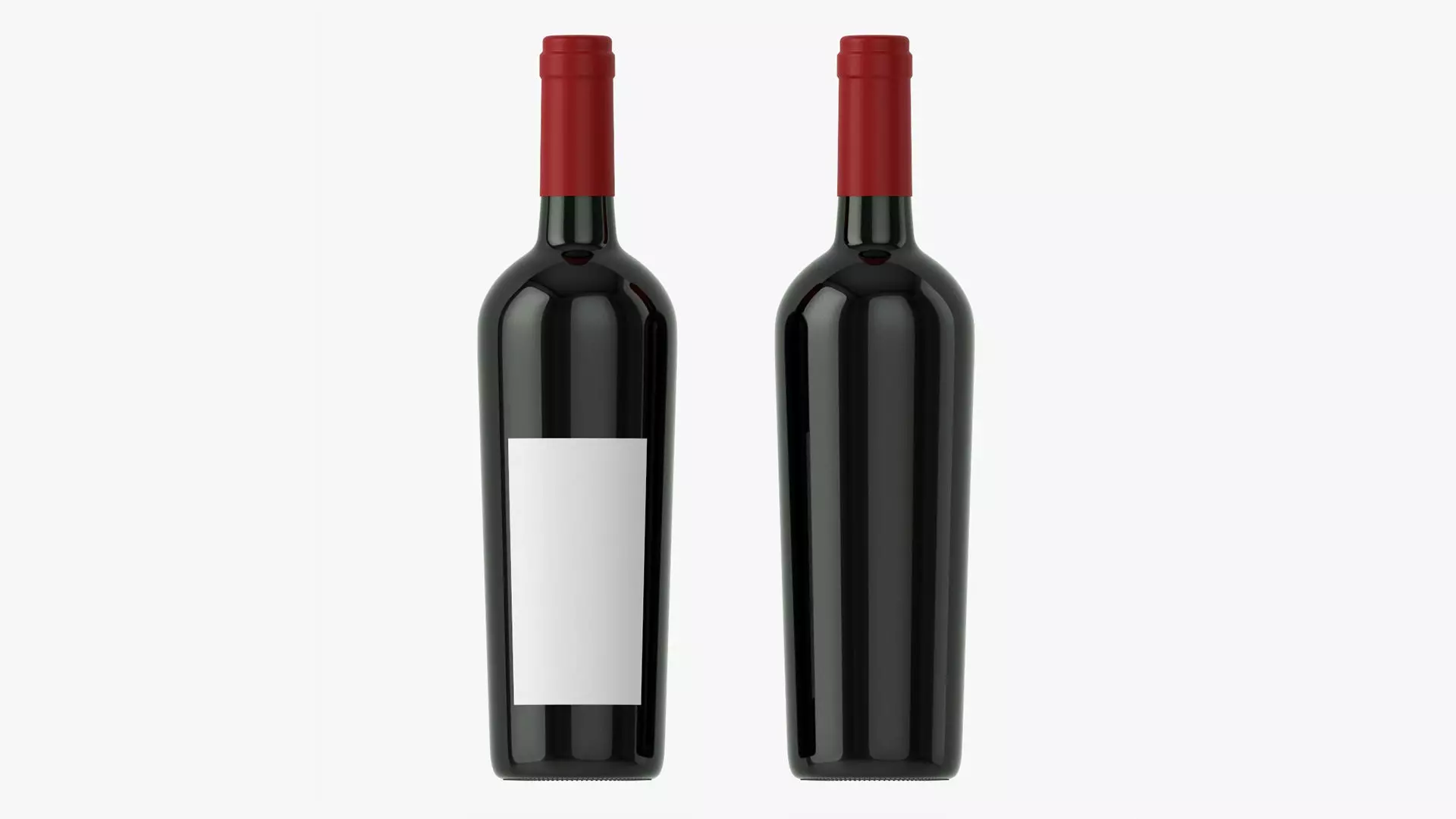 Wine bottle mockup 15 3D model_0