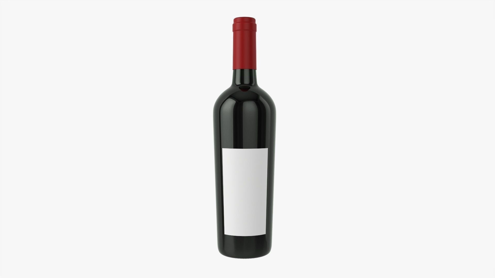 Wine bottle mockup 15 3D model_1
