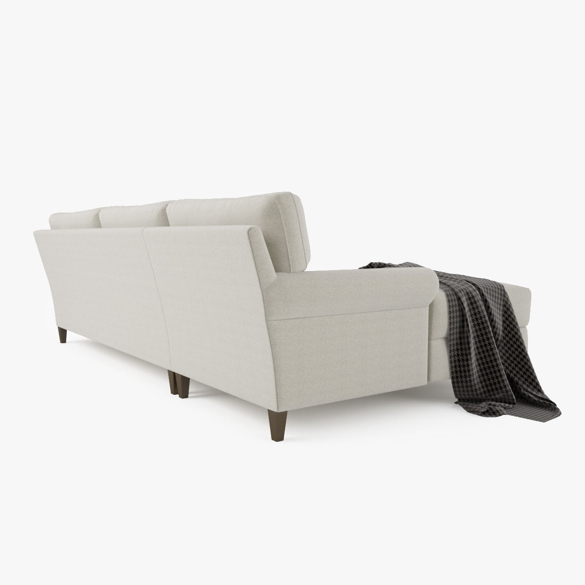 Crate and Barrel Montclair 2 Piece Sectional Sofa 3D model_5