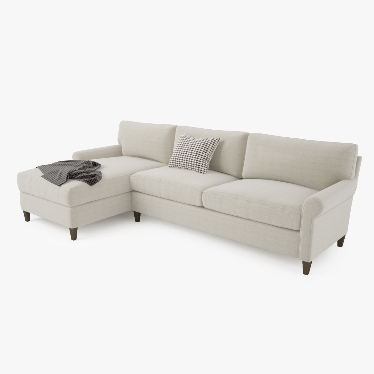 Crate and Barrel Montclair 2 Piece Sectional Sofa 3D model_3