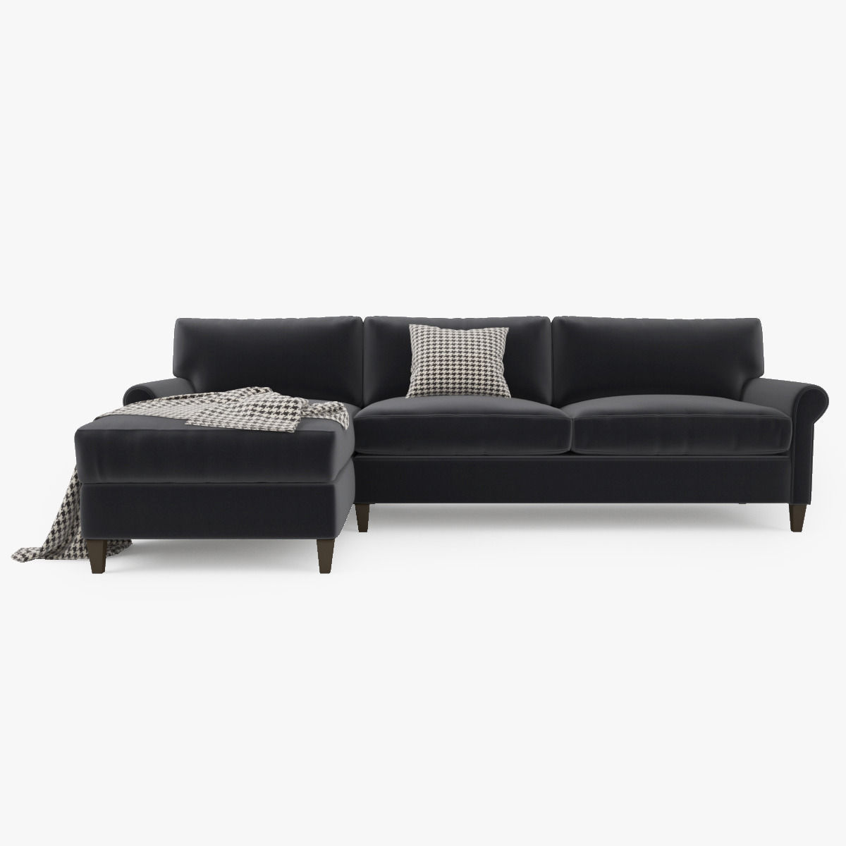 Crate and Barrel Montclair 2 Piece Sectional Sofa 3D model_2