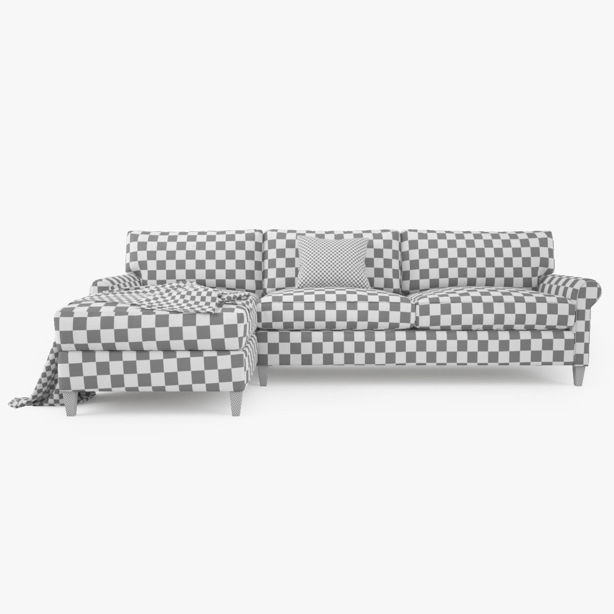 Crate and Barrel Montclair 2 Piece Sectional Sofa 3D model_7