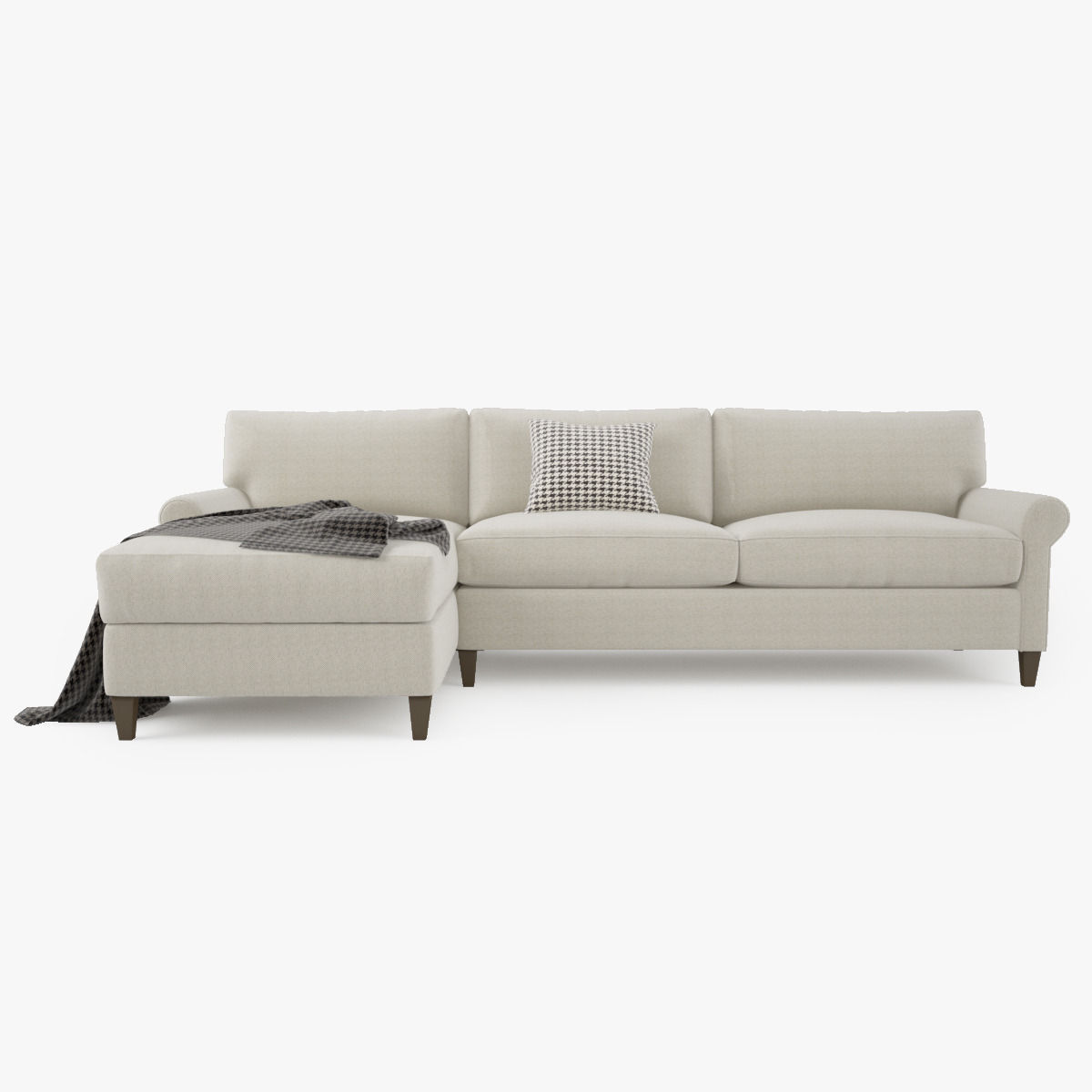 Crate and Barrel Montclair 2 Piece Sectional Sofa 3D model_1