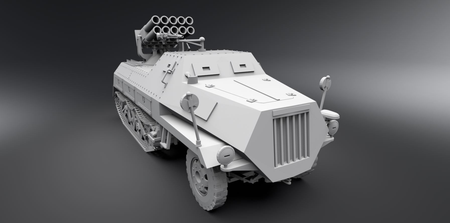 Panzerwerfer42 Scale model 3D print model_4