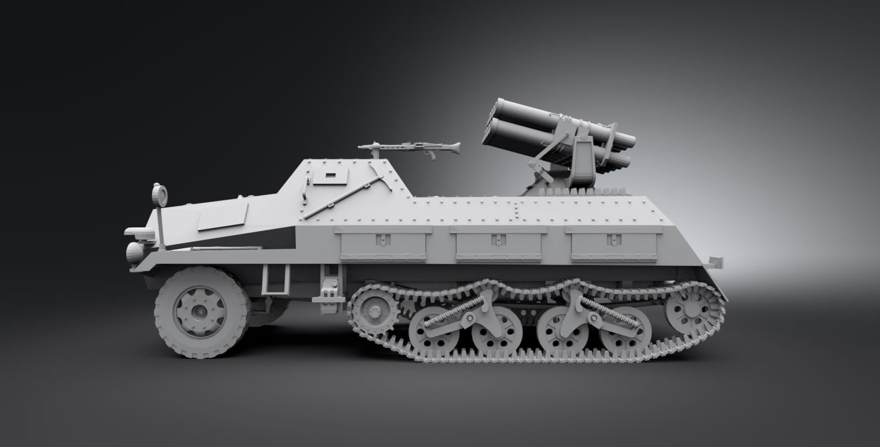 Panzerwerfer42 Scale model 3D print model_1