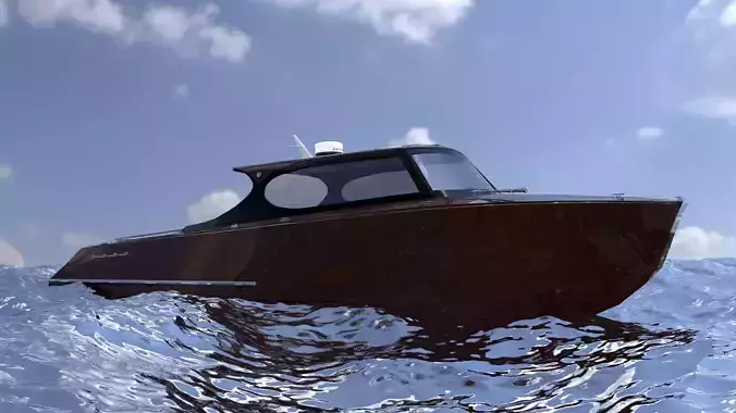Vintage 3D Boat