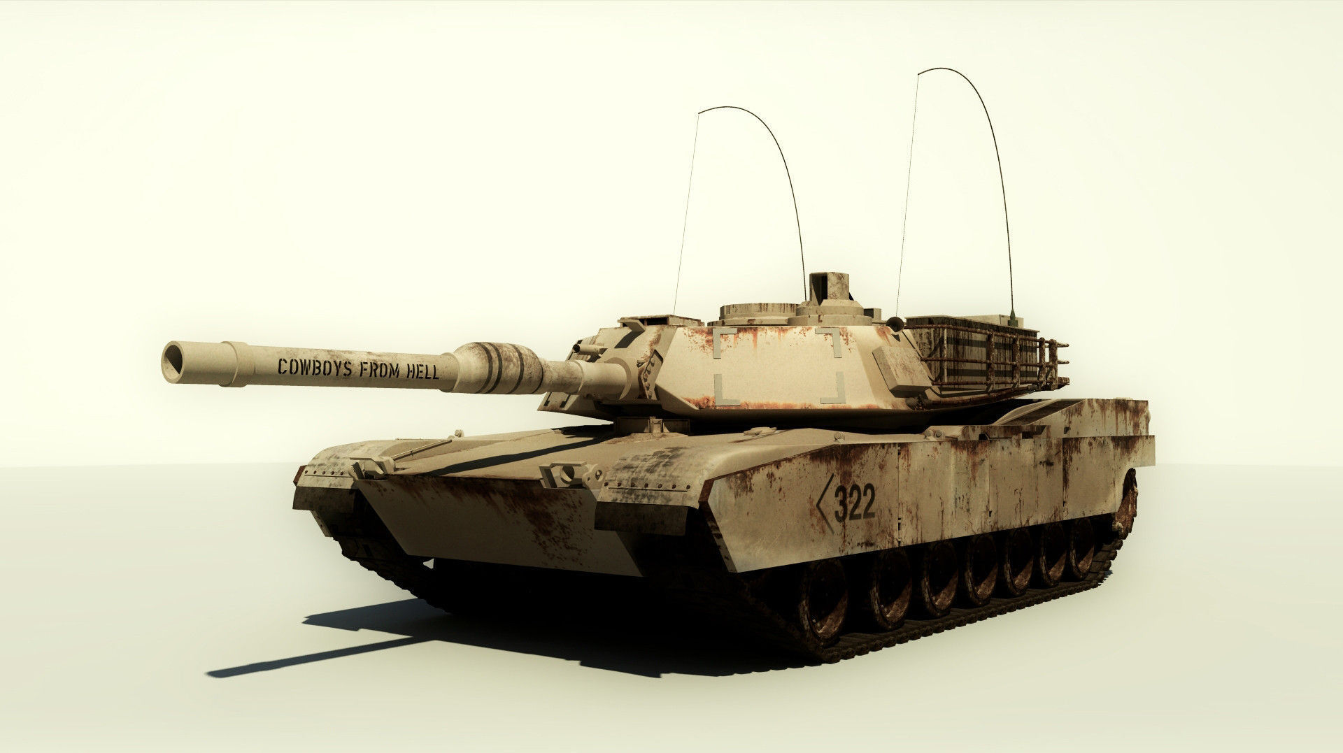 Abrams M1 Tank 3D model_1