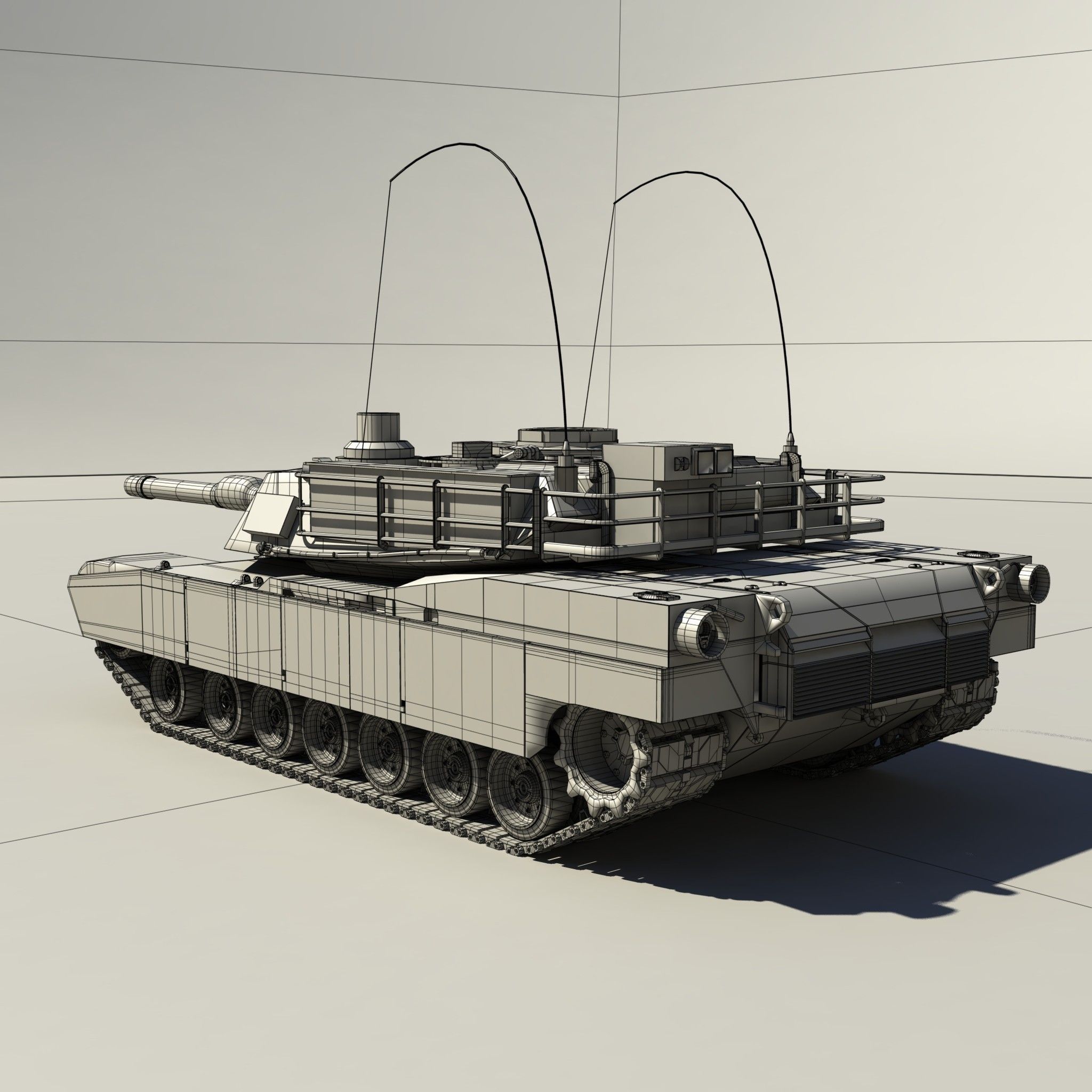 Abrams M1 Tank 3D model_5
