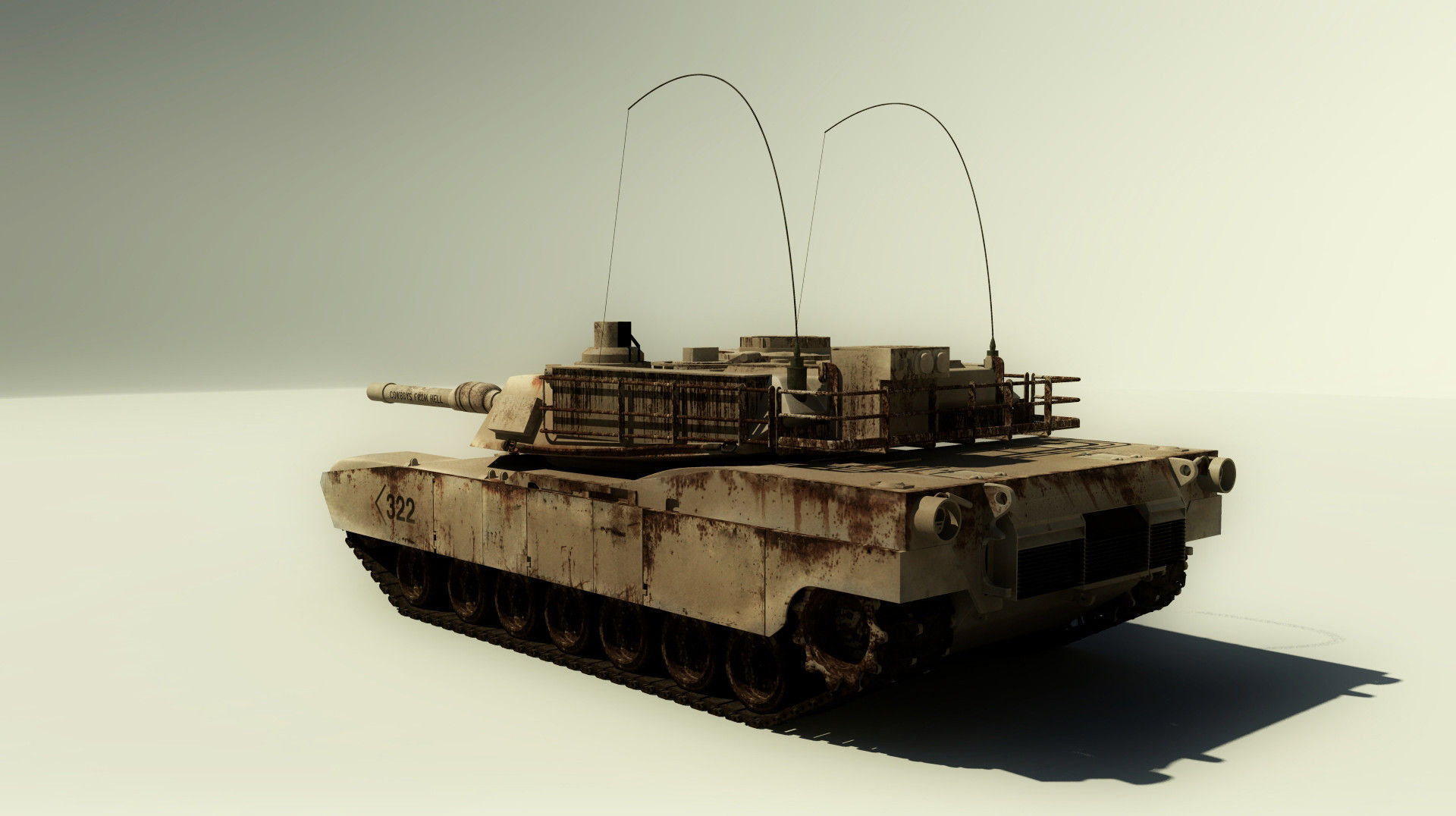Abrams M1 Tank 3D model_2