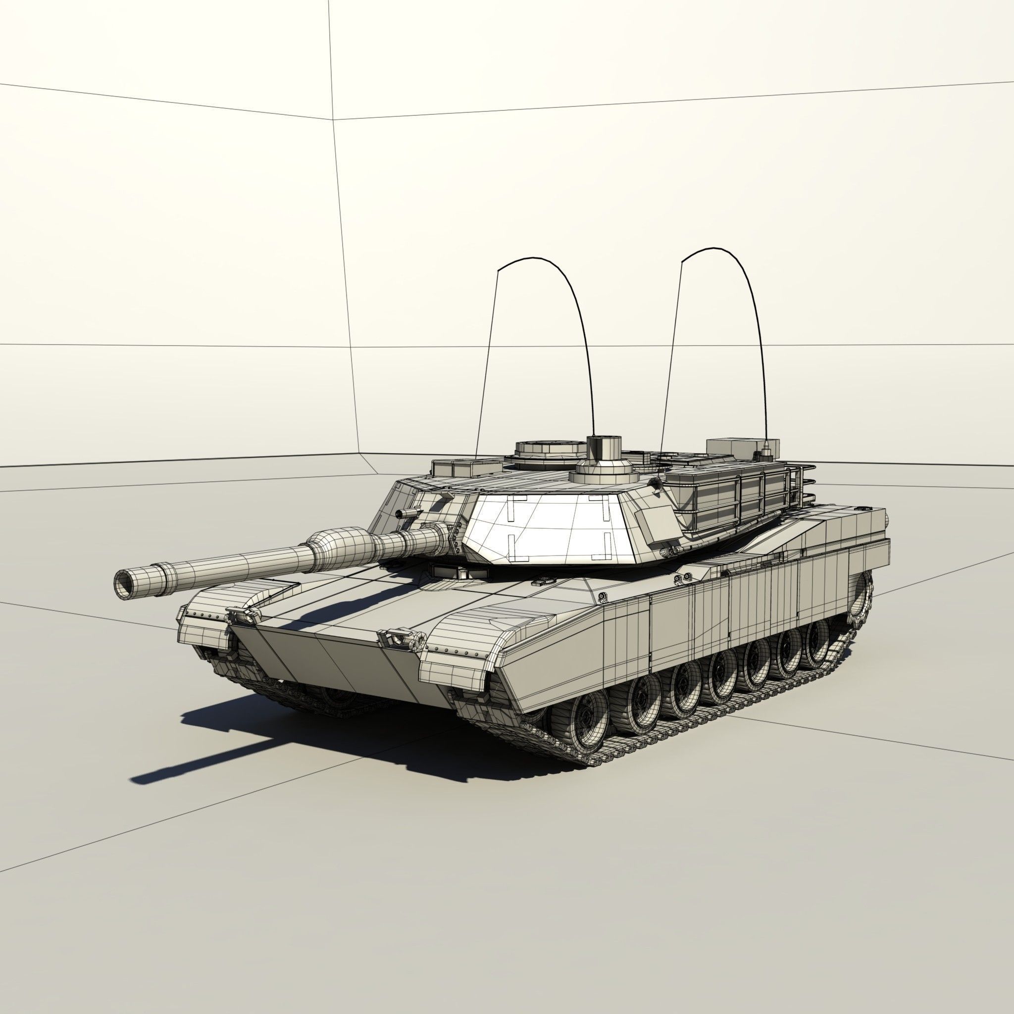 Abrams M1 Tank 3D model_4
