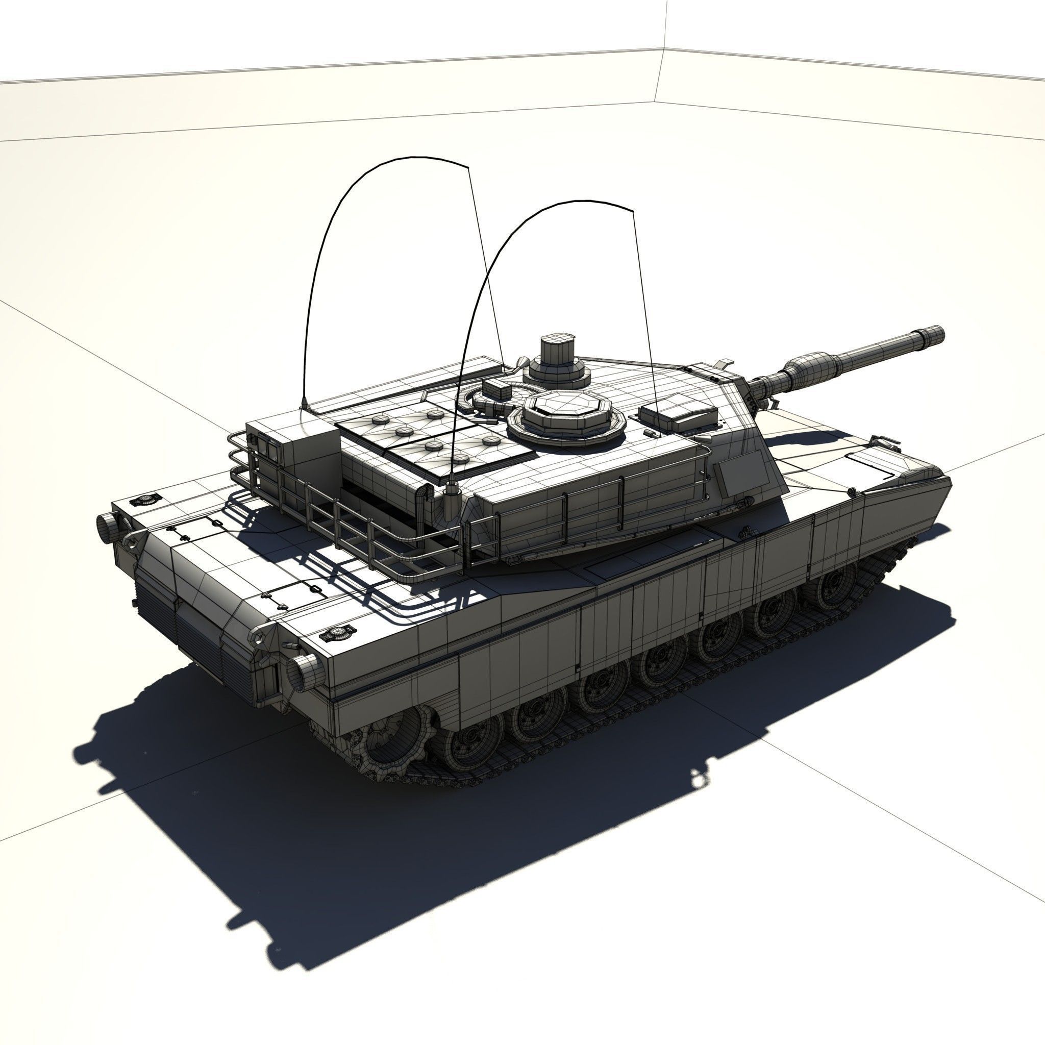 Abrams M1 Tank 3D model_3