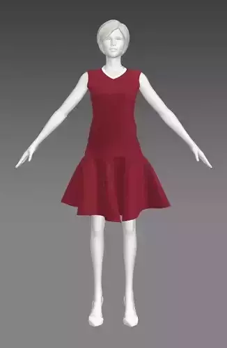 Woman Clothing A-Pose 494