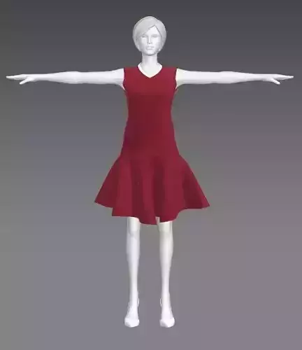 Woman Clothing T-Pose 495