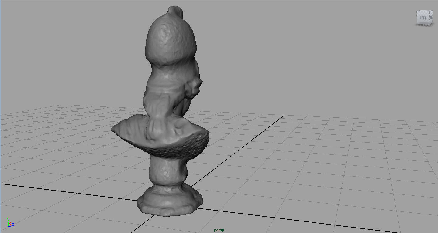 BUST marble with hat Low-poly 3D model_8