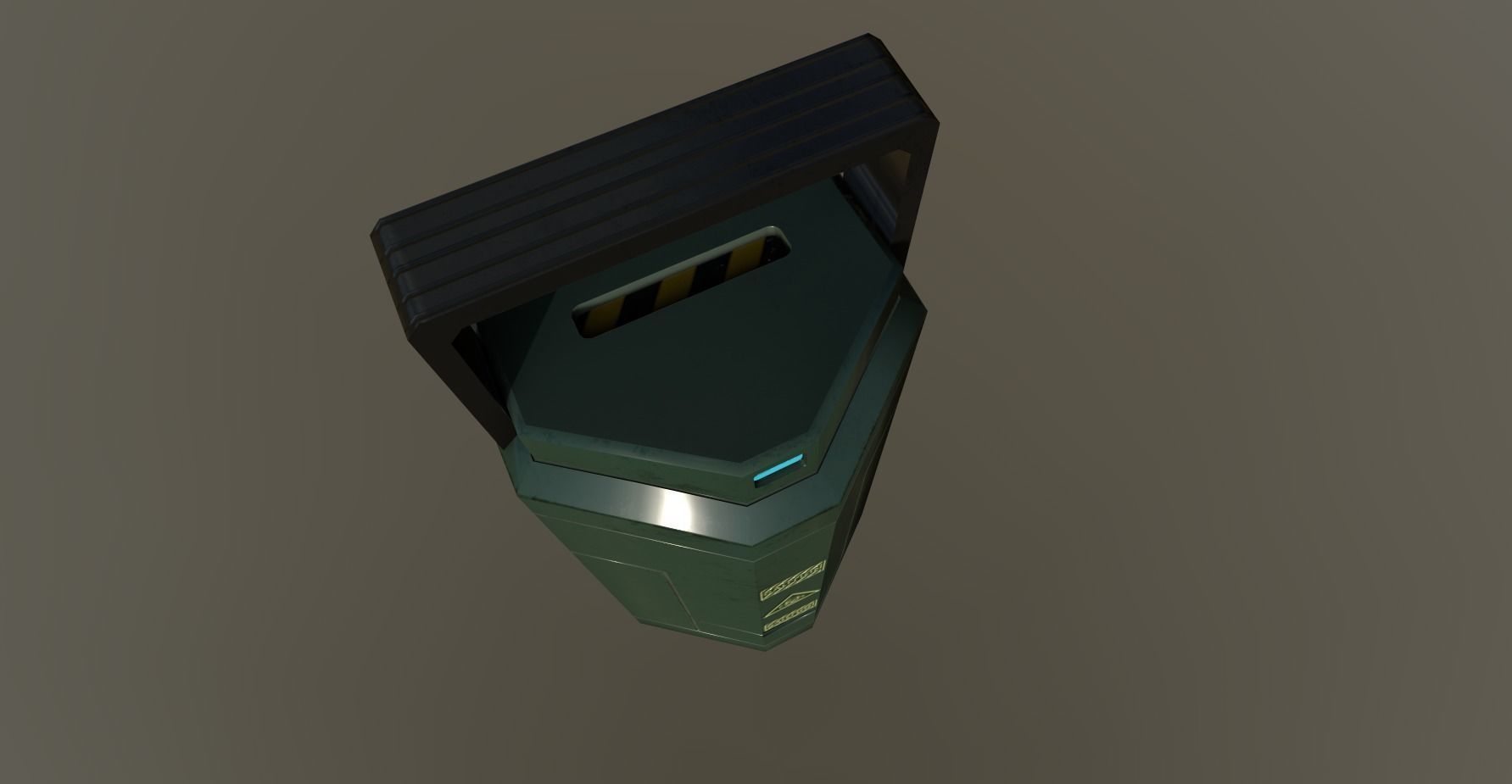 Sci Fi Containment Flask Low-poly 3D model_14