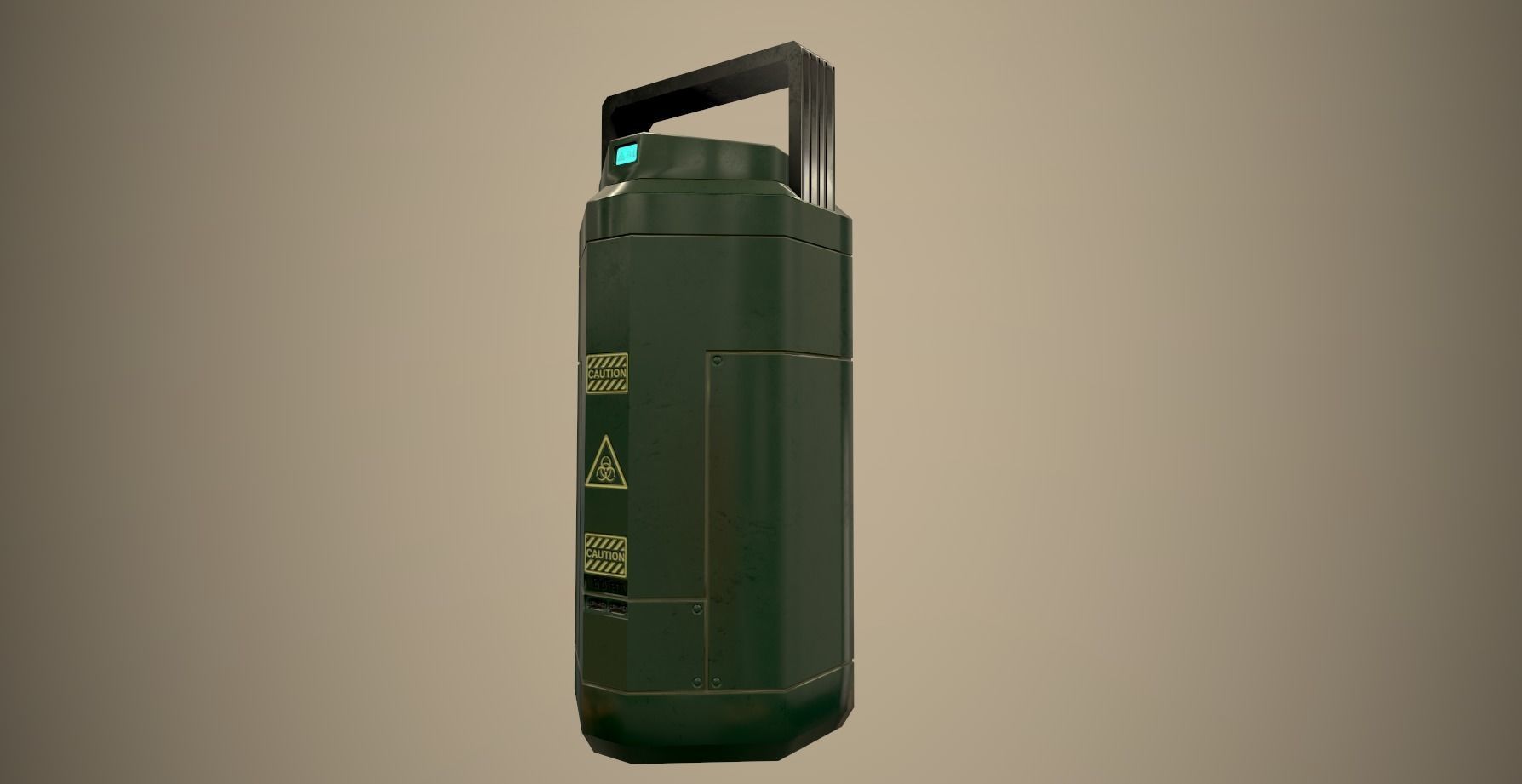 Sci Fi Containment Flask Low-poly 3D model_16