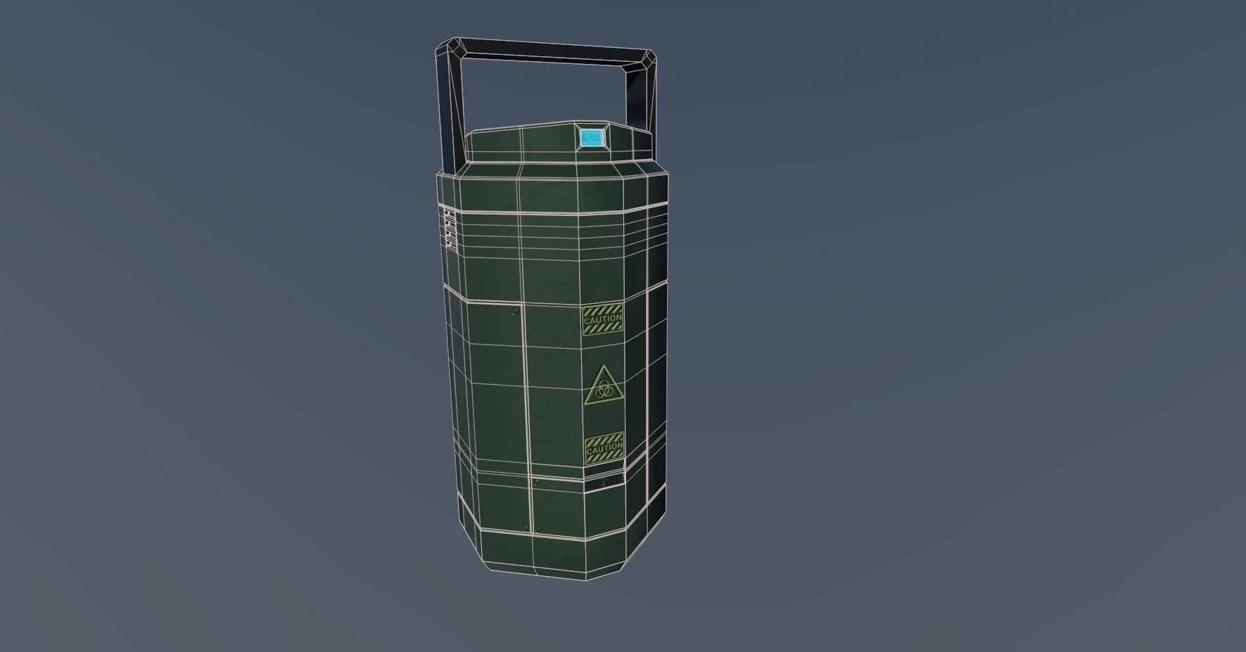 Sci Fi Containment Flask Low-poly 3D model_3
