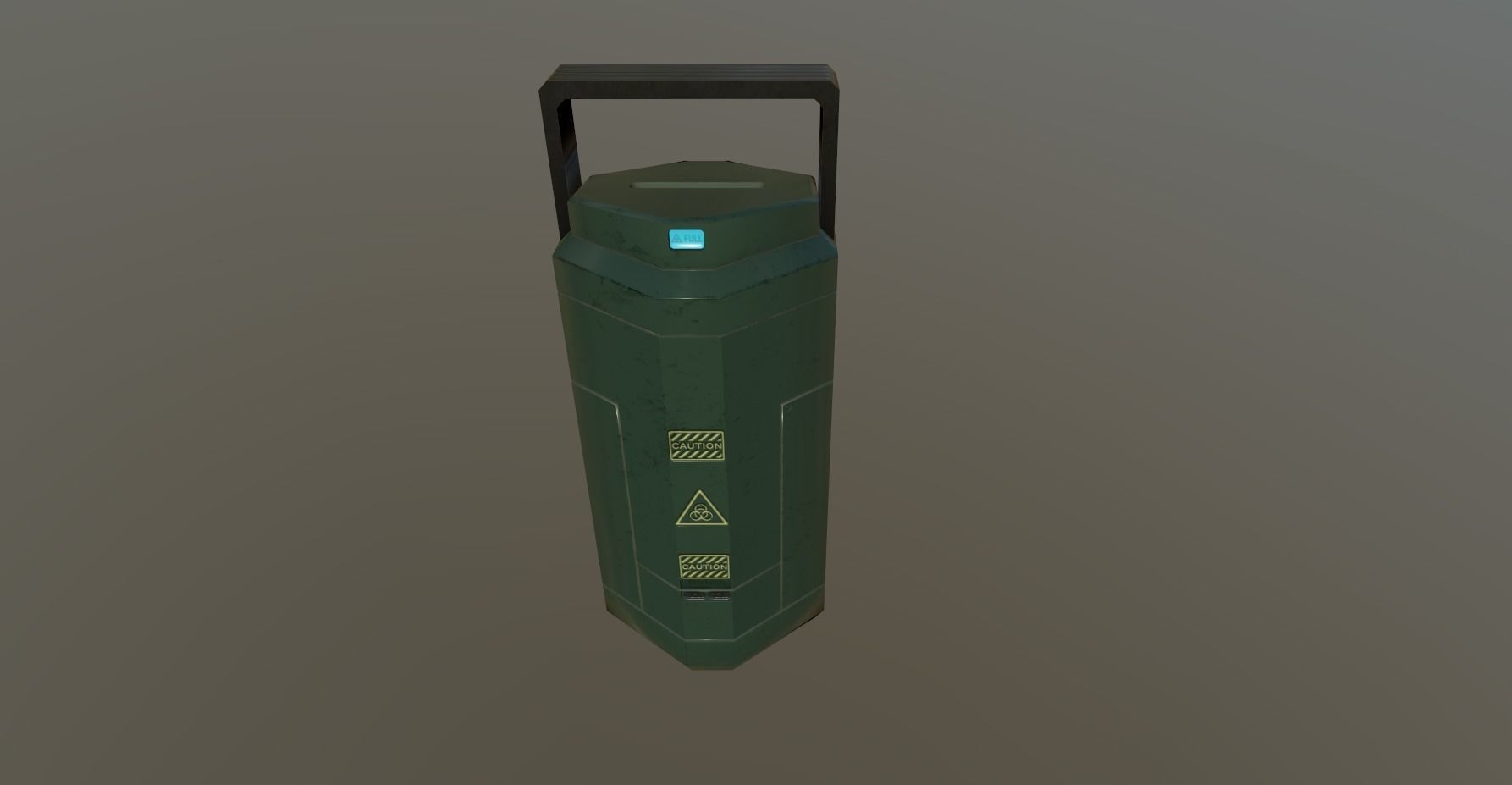 Sci Fi Containment Flask Low-poly 3D model_4