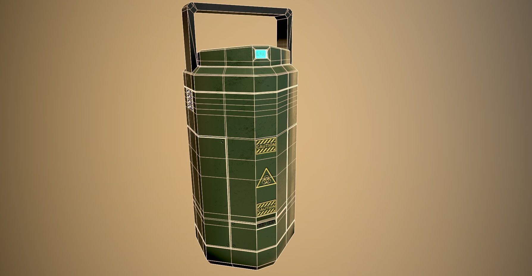Sci Fi Containment Flask Low-poly 3D model_1