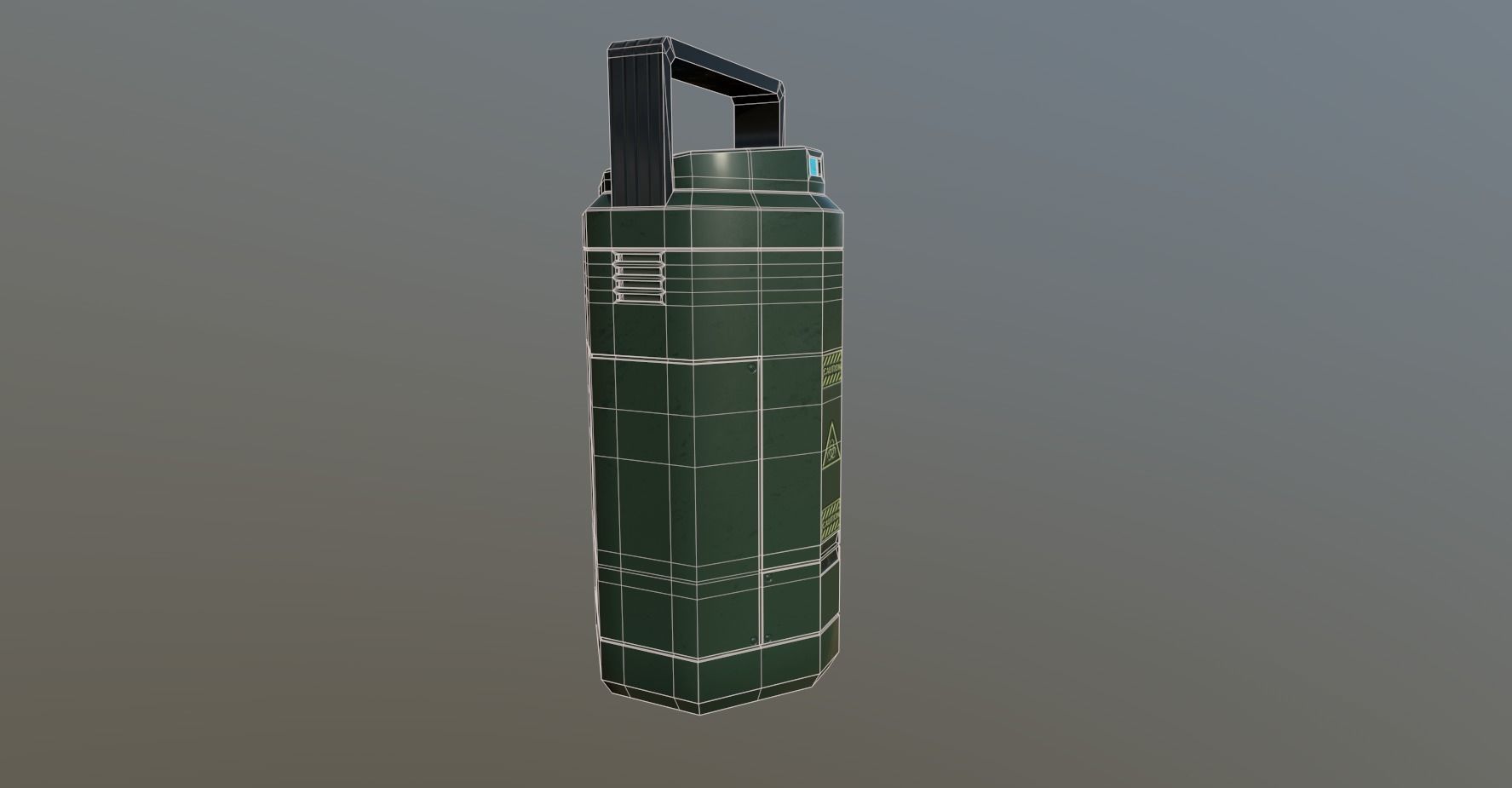 Sci Fi Containment Flask Low-poly 3D model_13