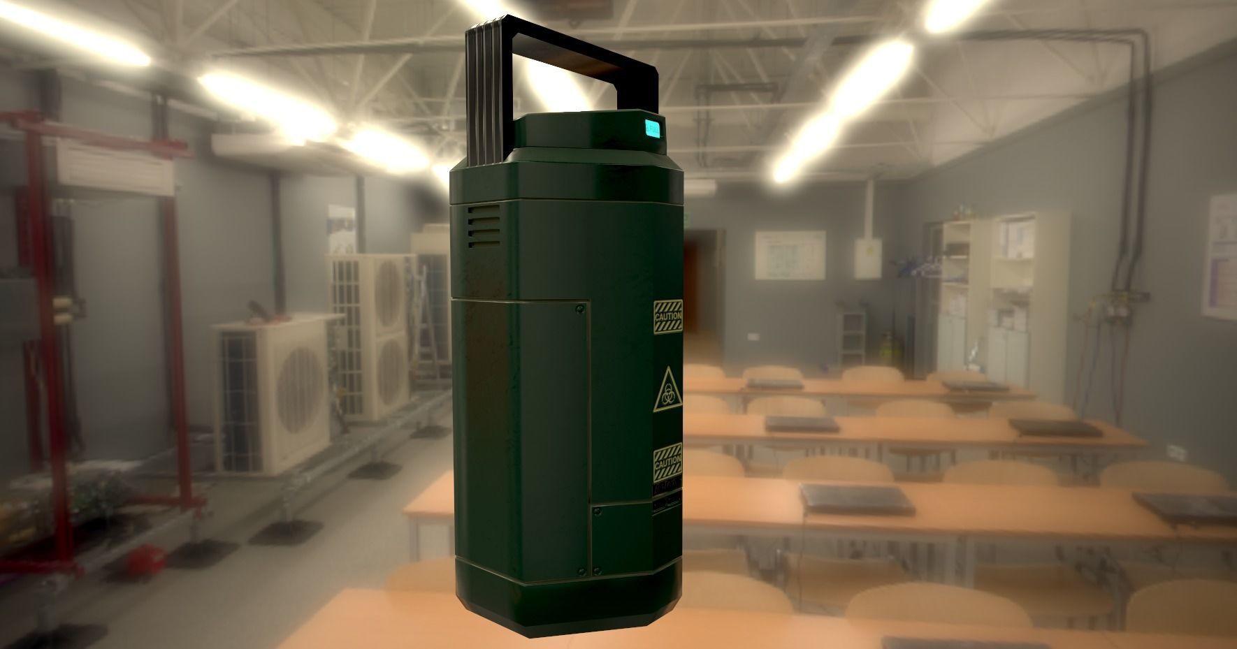 Sci Fi Containment Flask Low-poly 3D model_18