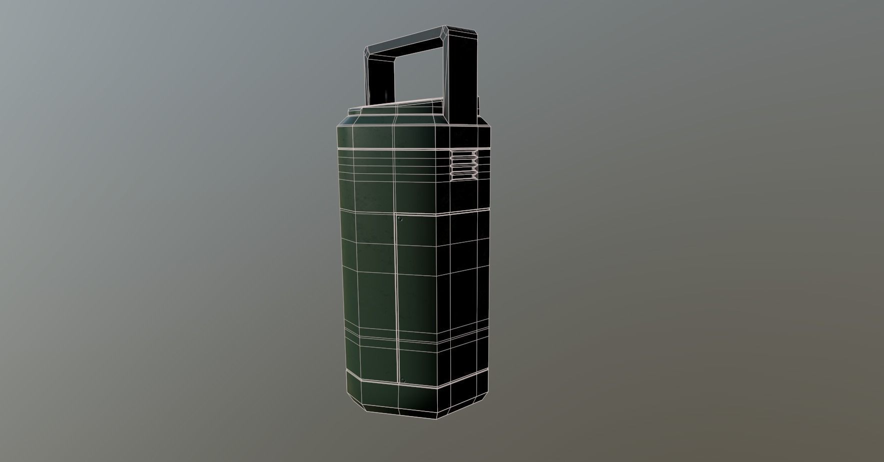 Sci Fi Containment Flask Low-poly 3D model_11