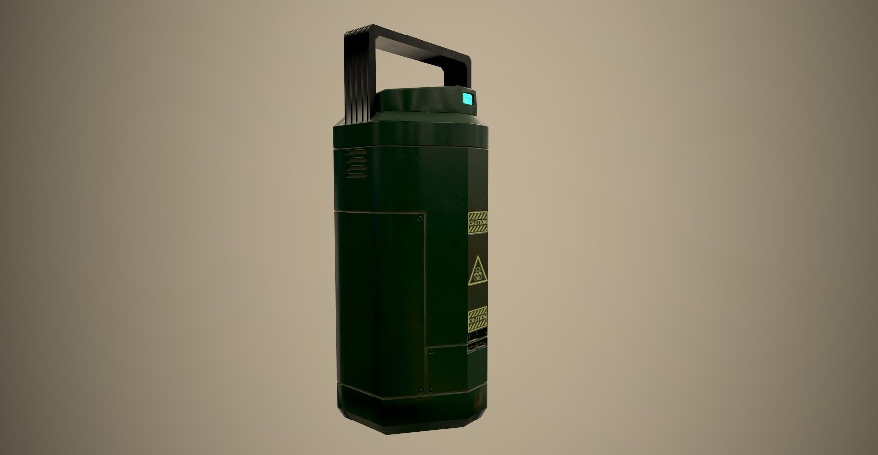 Sci Fi Containment Flask Low-poly 3D model_17