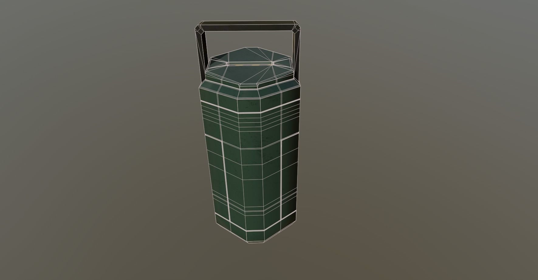 Sci Fi Containment Flask Low-poly 3D model_9