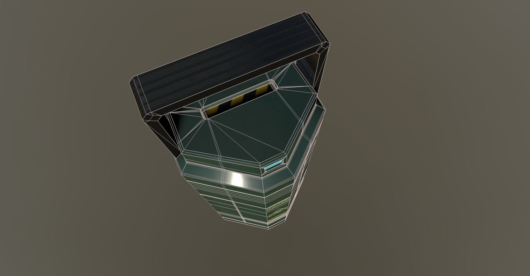 Sci Fi Containment Flask Low-poly 3D model_15