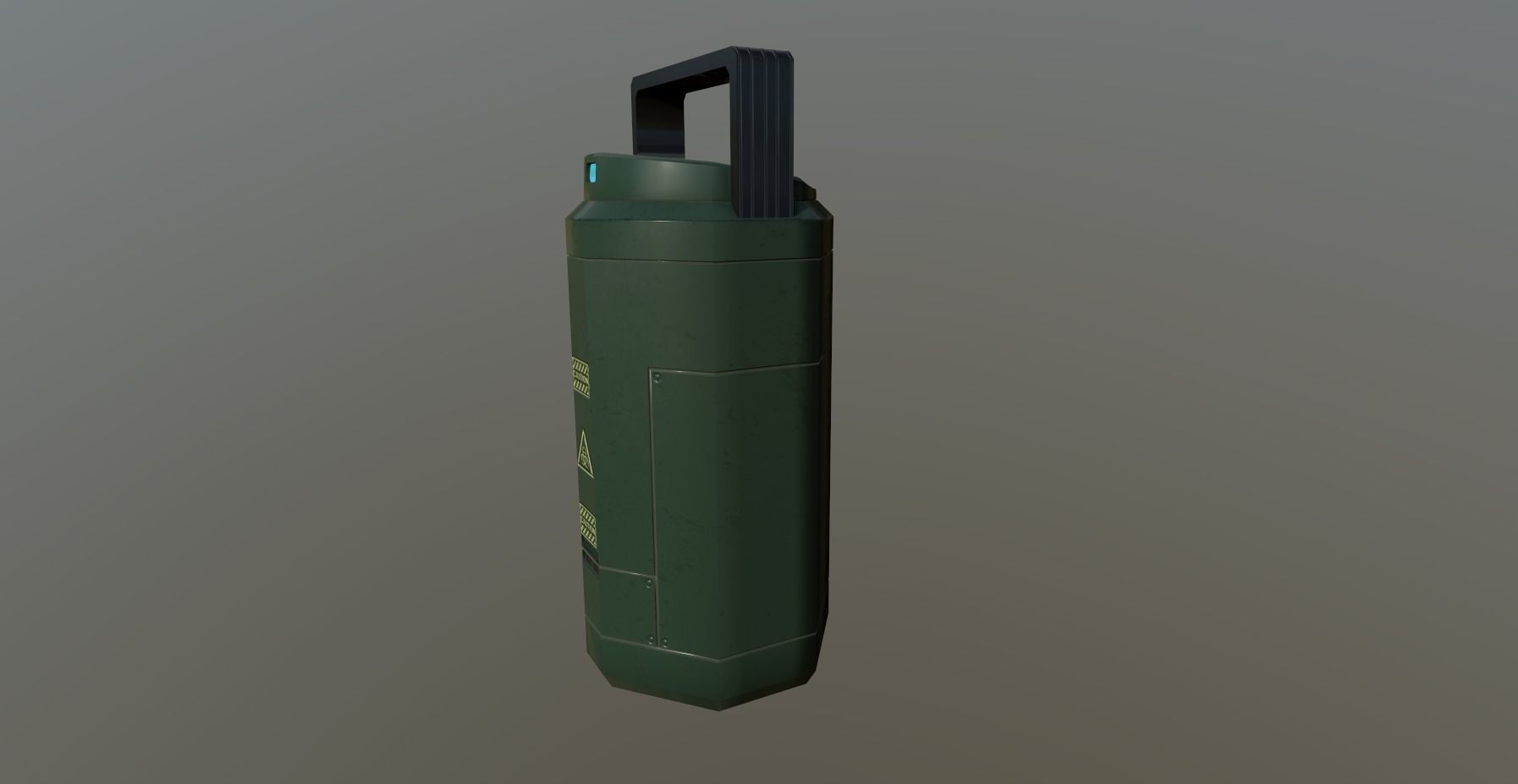 Sci Fi Containment Flask Low-poly 3D model_6