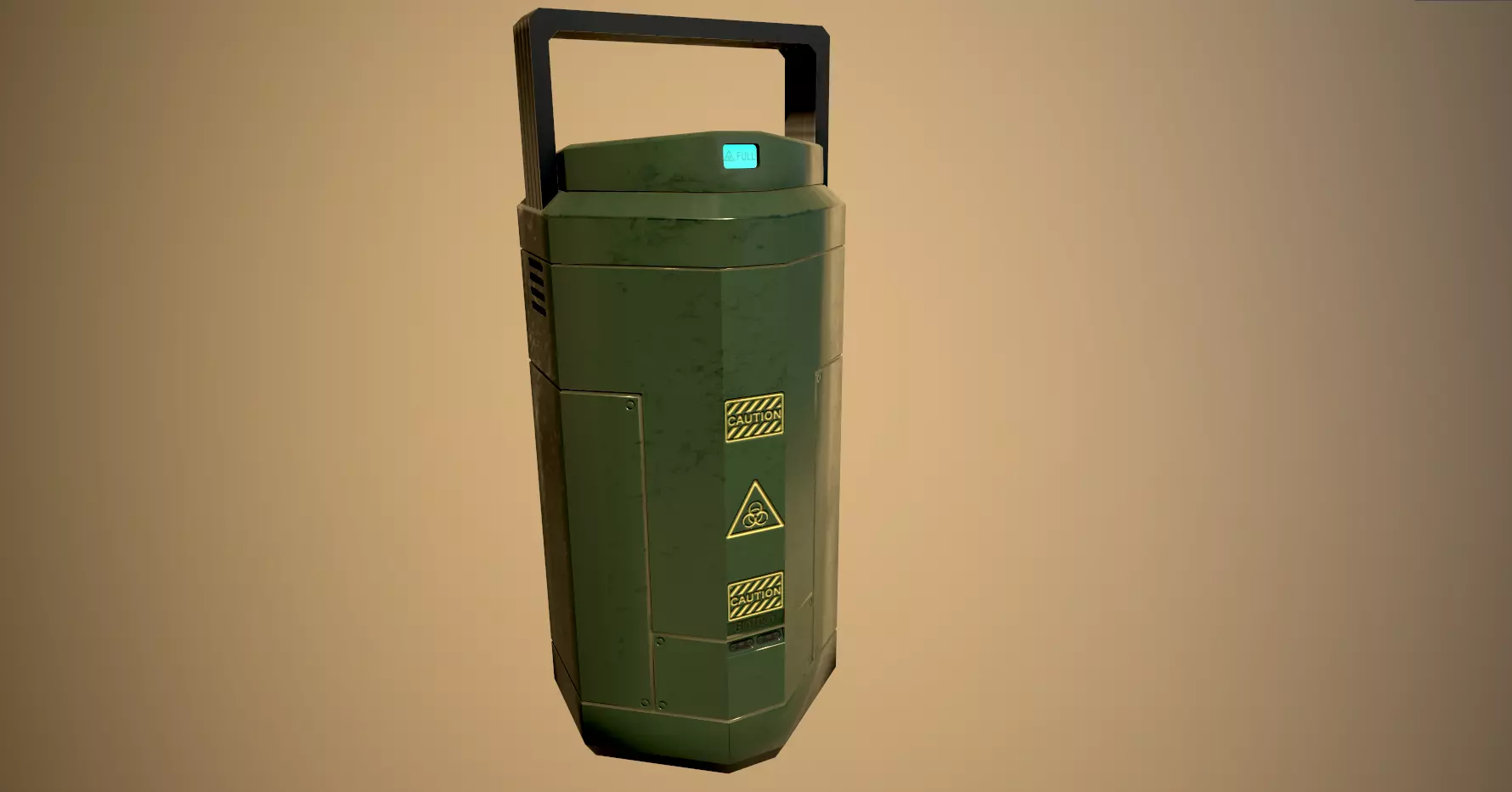 Sci Fi Containment Flask Low-poly 3D model_0