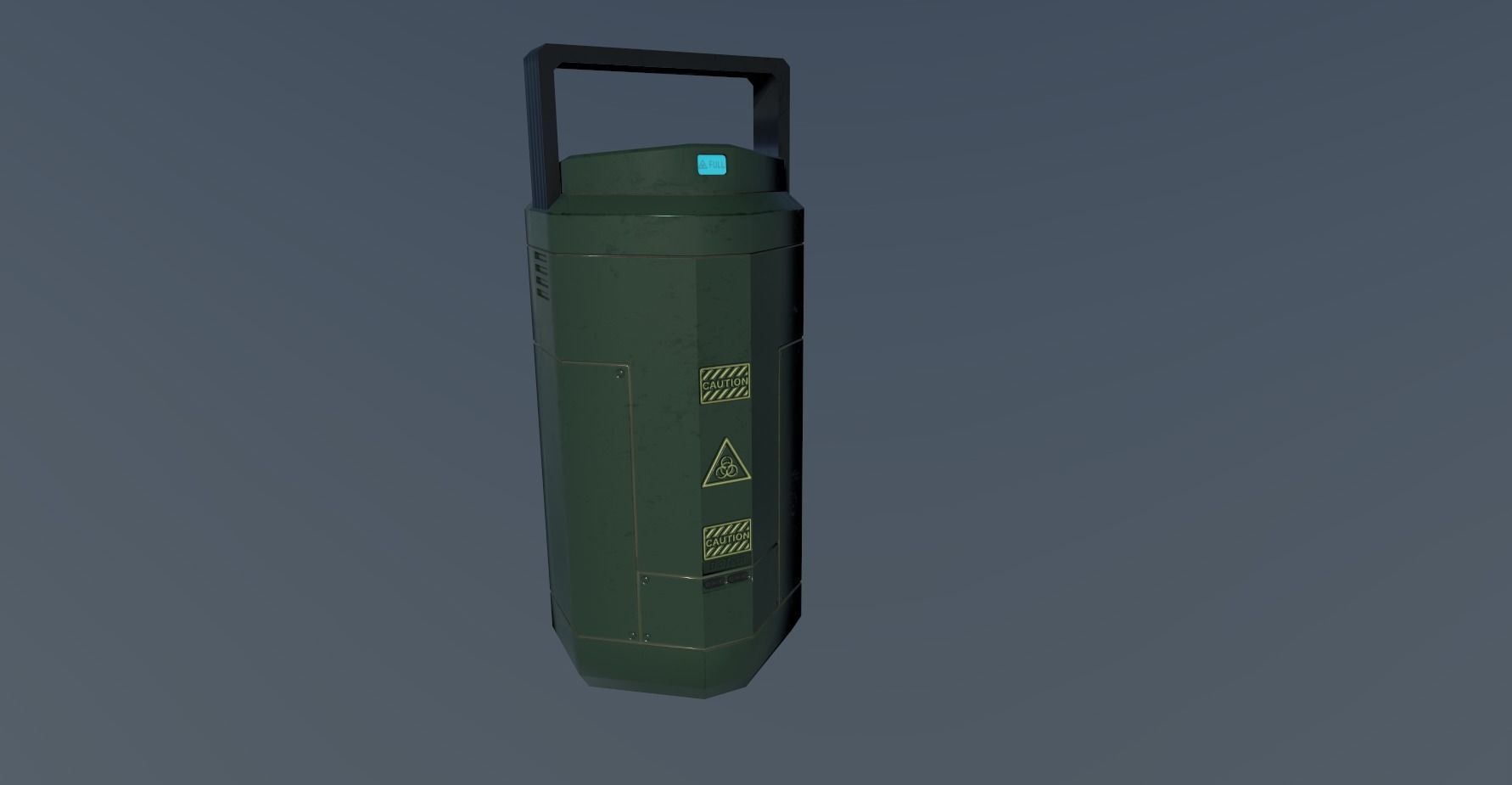 Sci Fi Containment Flask Low-poly 3D model_2