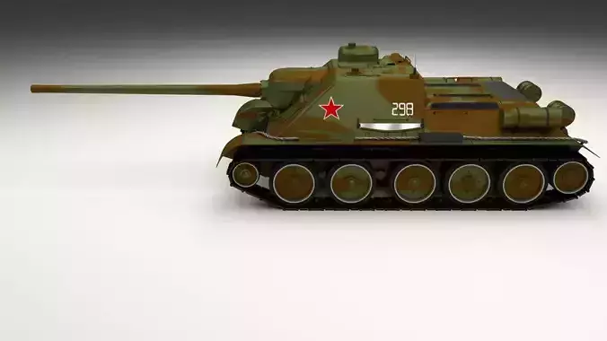 SU 100 Tank Destroyer Camo