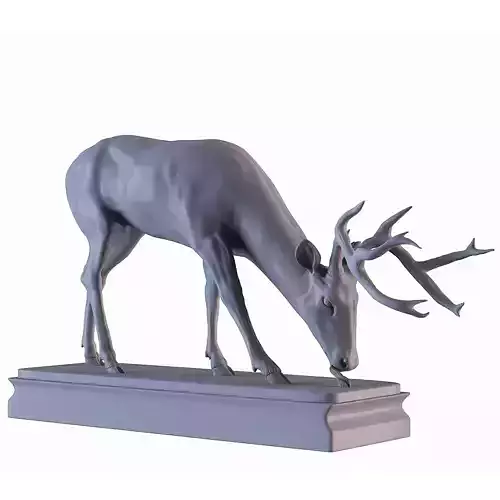 Deer Eating 3D print model