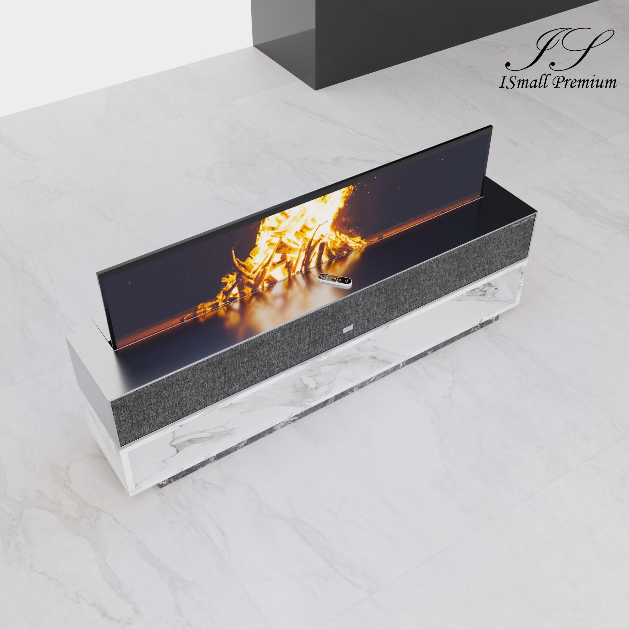 Rollable SIGNATURE TV Remote control Shelf SET Low-poly 3D model_12
