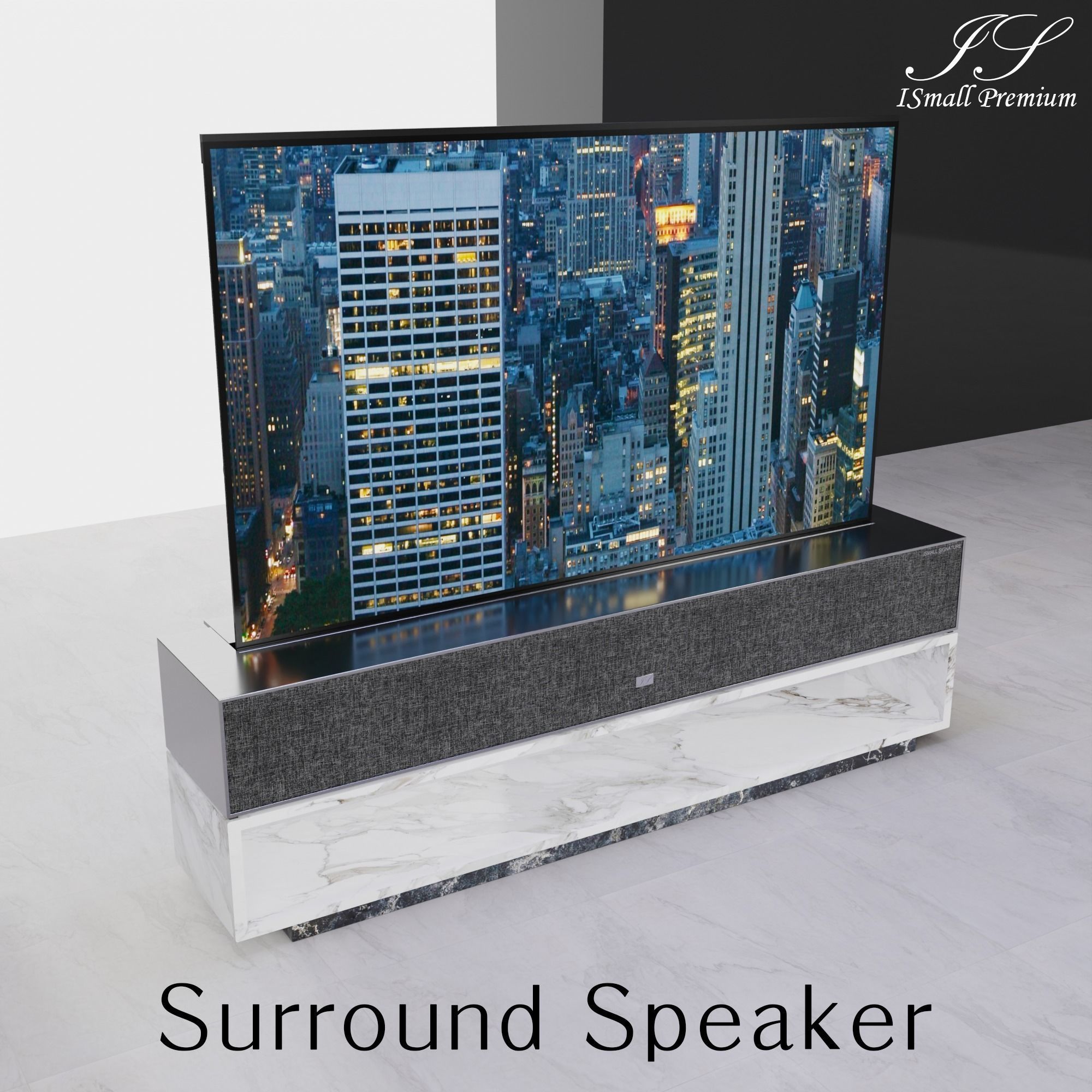 Rollable SIGNATURE TV Remote control Shelf SET Low-poly 3D model_14