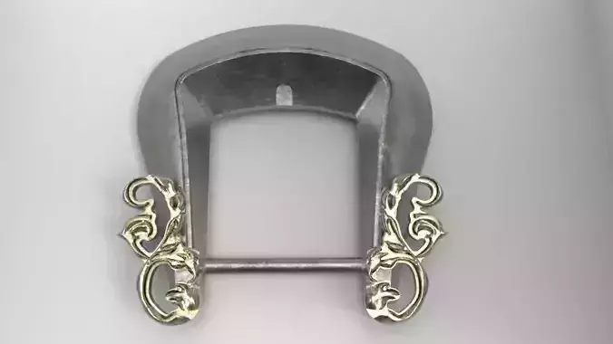 Buckle metal with ornate details